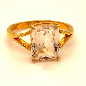 Imperial Topaz 5.60ct Solid 22K Yellow Gold Ring
